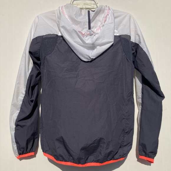 Kari Tara Full Zip Windbreaker Hoodie Zip Front Pockets Hood Drawcord Sz XSmall - Picture 2 of 15